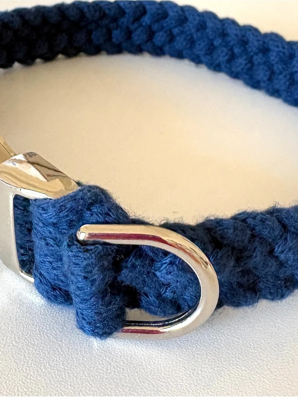 Sapphire Dog Collar- Size Medium 15 1/2”